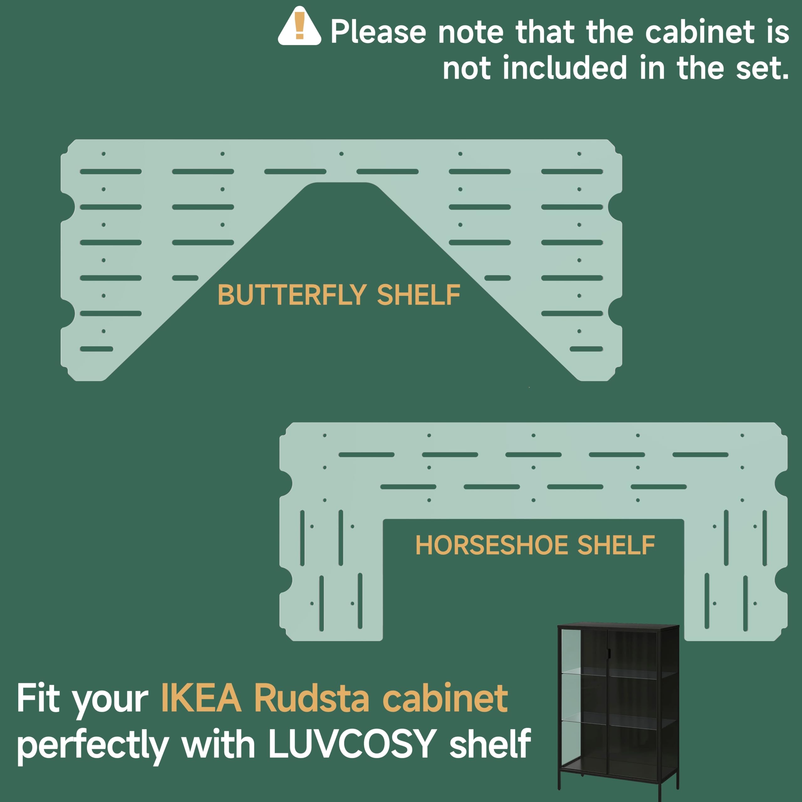 Amazon.co.jp: IKEA Rudstaワイド温室キャビネット用アクリル棚 - 厚さ